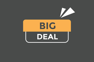 Big deal button web banner templates. Vector Illustration
