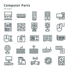 Computer parts icons