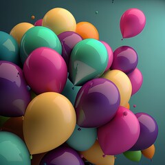 colorful balloons background