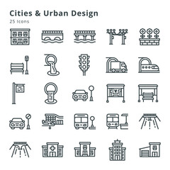 Cities and urban design icons