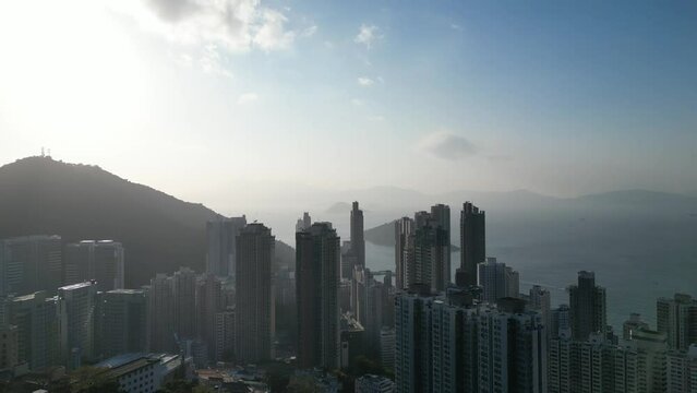 the cityscape of Pok Fu Lam gap, hong kong 2 Fev 2023