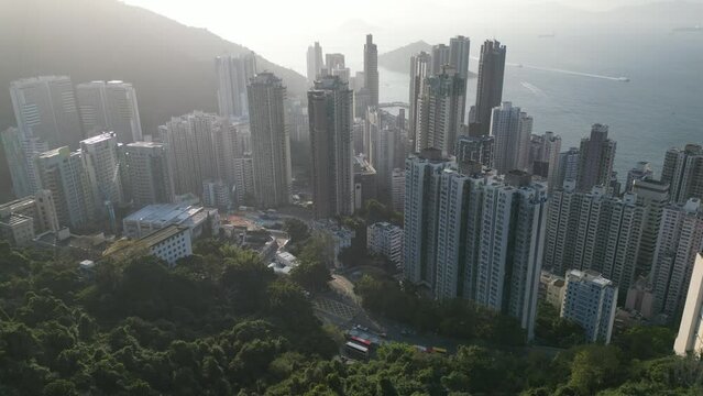 the cityscape of Pok Fu Lam gap, hong kong 2 Fev 2023