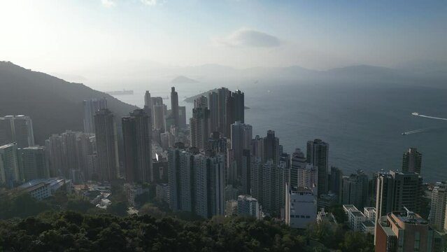 the cityscape of Pok Fu Lam gap, hong kong 2 Fev 2023