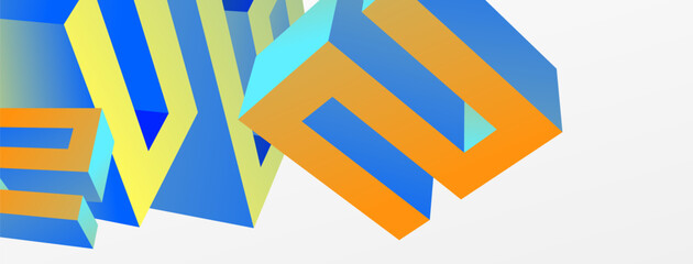 3d line geometric creative abstract background. Trendy techno business template for wallpaper, banner, background or landing