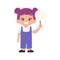 little kid holding empty banner