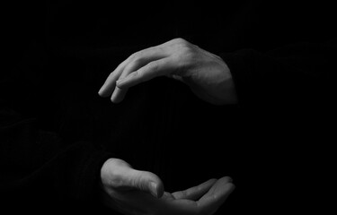 hands in the dark