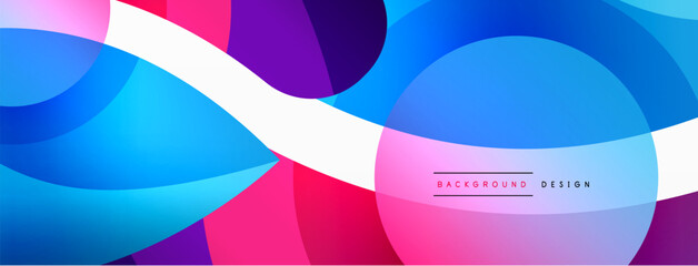 Creative geometric wallpaper. Minimal abstract background. Circle wave and round shapes composition vector illustration for wallpaper banner background or landing page