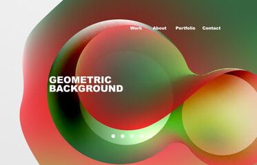 Abstract liquid background for your landing page design. Web page for website or mobile app wallpaper