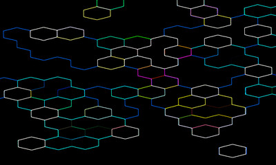 Obraz premium abstract background with hexagon