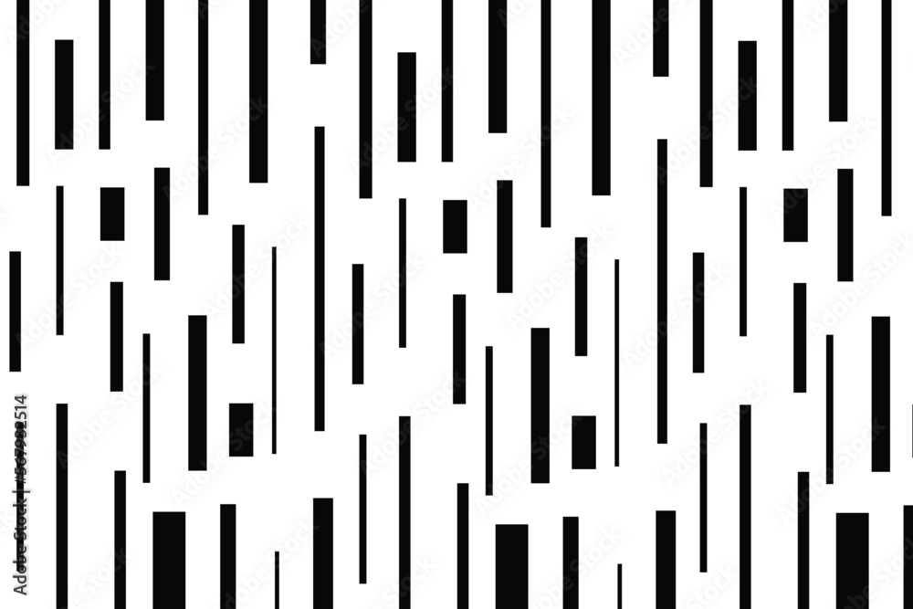 Poster Abstract black monochrome stripe pattern vector.