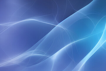 Abstract Smooth Blue Curve Light Background Copy Space Text Made With Generative AI Technology