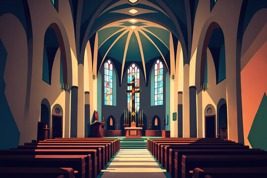 church spirituality christ sanctuary cathedral. Generative AI
