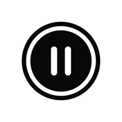 Pause icon, vector illustration. Flat design style. vector pause icon illustration isolated on white background, pause icon Eps10. pause icons graphic design vector symbols.
