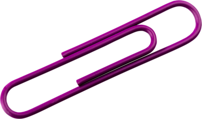 Purple Paper Clip - Isolated