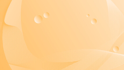 Flowing color curve shape with soft orange gradient vector abstract background. Smooth wave stream line abstract header layout. Vector illustration.