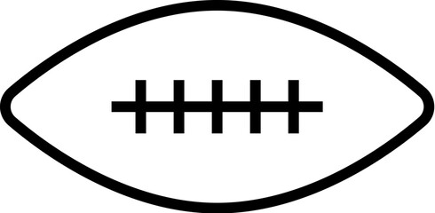 Ball for American Soccer Isolated Line Icon. Editable stroke. Vector sign for adverts, stores, shops, articles, UI, apps, sites. Minimalistic sign drawn with black line