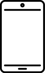 Cellphone Isolated Line Icon. Editable stroke. Vector sign for adverts, stores, shops, articles, UI, apps, sites. Minimalistic sign drawn with black line