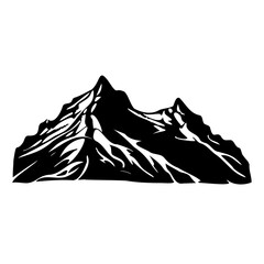 Mountain SVG vector template, Mountain Silhouette, Forest Svg, Trees Svg, Travel Outdoor Svg.