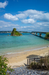 沖縄県の古宇利島〜屋我地島エリアの海や橋など美しい景色