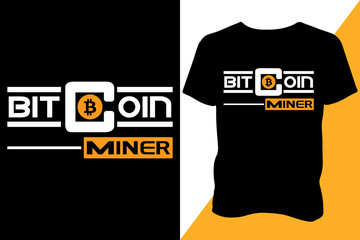 Bitcoin T-Shirt Design. Treading T-shirt design
