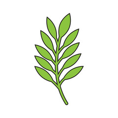 Green leaves Botanical logo vector and symbol design