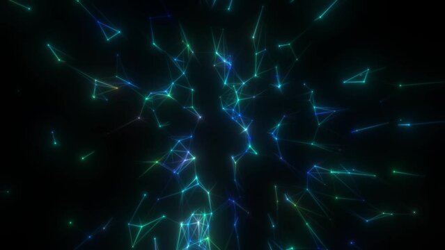 A scan of the neural stream. The camera shows the neural connections in a particular layer. 4K.