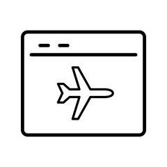 Fototapeta premium outline SEO flight mode vector icon illustration