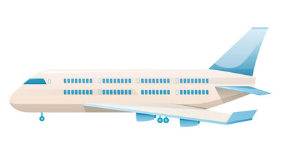Airplane aircraft vehicle isolated illustration