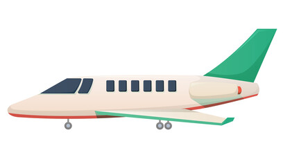 Airplane aircraft vehicle isolated illustration