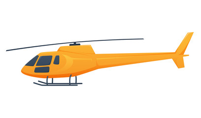 helicopter aircraft vehicle isolated illustration