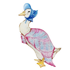 Watercolor goose, Peter Rabbit's friend © SvetaArt