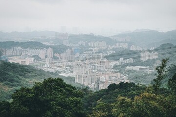 Taipei City view from Maokong