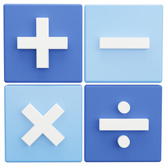 Fototapeta premium plus minus times divide button