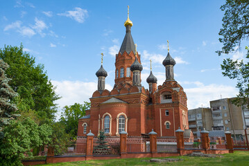 Fototapeta na wymiar Church of the Transfiguration of the Savior (1904) on a sunny July day. Bryansk, Russia