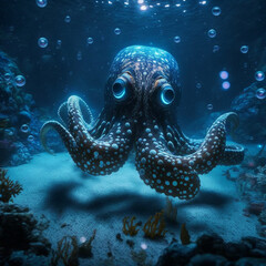 Obraz na płótnie Canvas octopus in the sea Generative AI