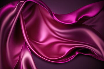 Fototapeta premium Dark purple pink silk satin background. Silky texture of satin create a sophisticated and glamorous look, perfect for high-end designs, ai