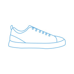 strappy shoe icon side view, simple icon