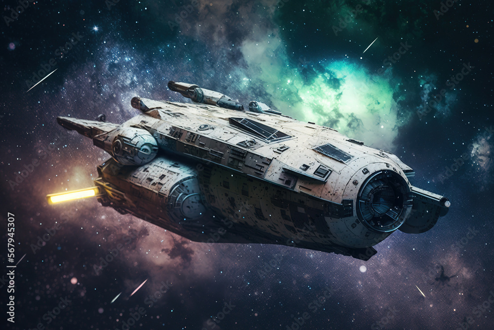 Wall mural spaceship generative ai