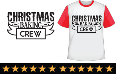 Christmas baking crew svg t shirt design