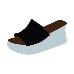 Fotobehang Black woman sandal. vector illustration © ageng