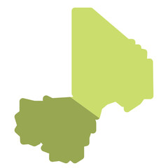 Mali Map Flat Icon