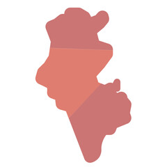 Tunisian Map Flat Icon