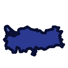 Turkey Map Flat Icon