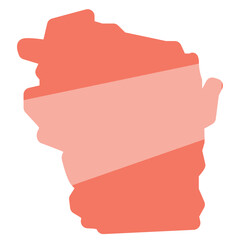 Wisconsin Map Flat Icon