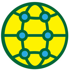 Fototapeta premium Network Flat Icon