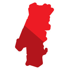 Portugal Map Flat Icon