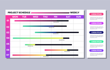 Gradient Weekly Timeline Template