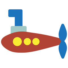 Submarine Flat Icon