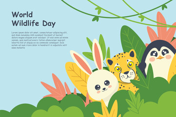 World Wildlife Day background.