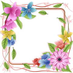 Nature Spring Border Background